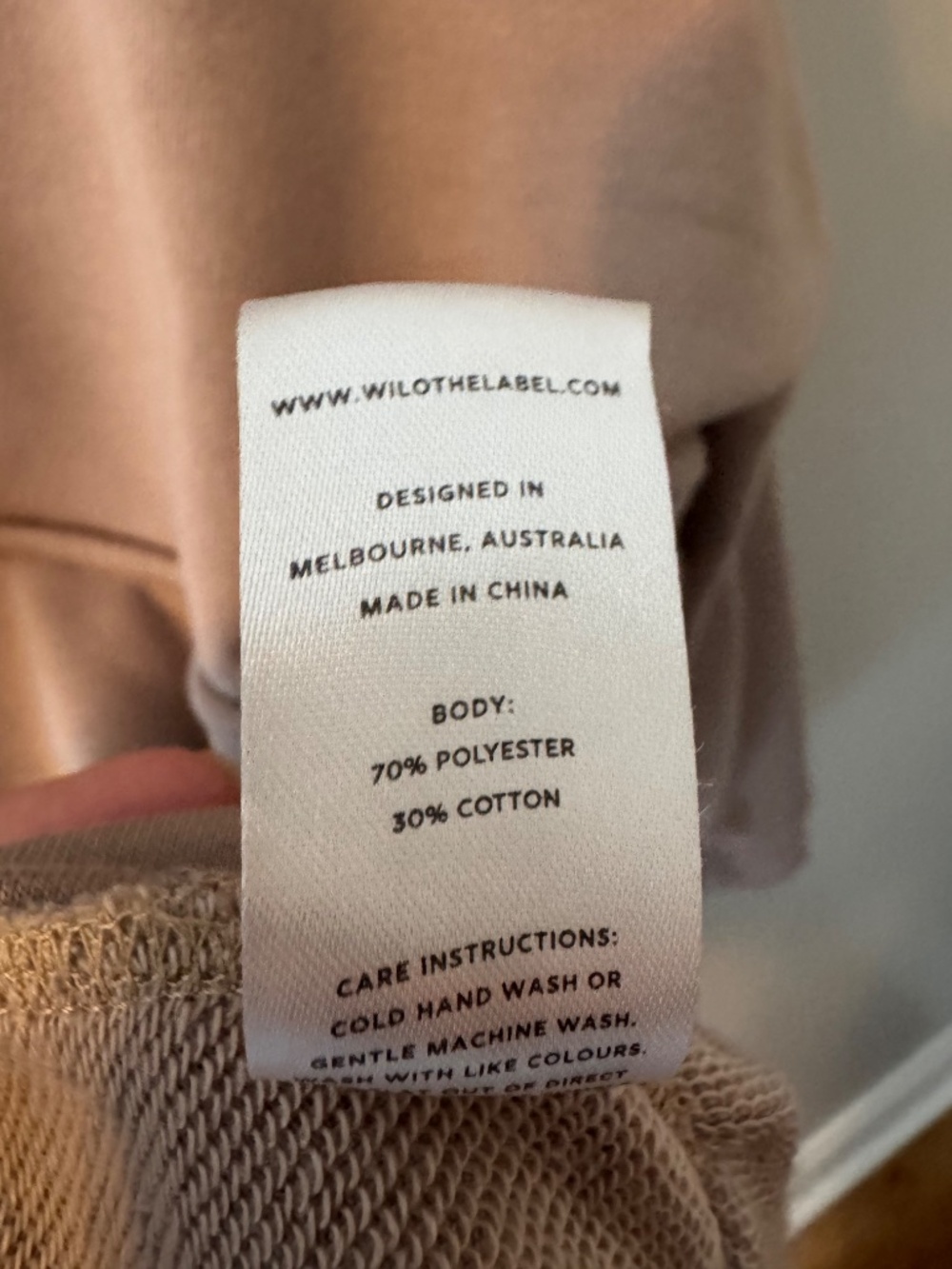 Wilo The Label Half Zip Pullover Sweatshirt Taupe Size Small - Picture 5 of 7
